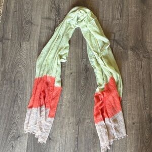 Green and Orange Ombre Scarf